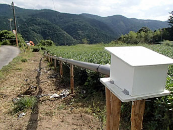 写真：Landslide automatic monitoring system