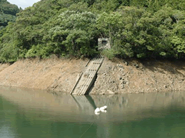 写真：ため池水位管理・遠隔制御システム